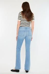 HIGH RISE PATCH POCKET JEANS