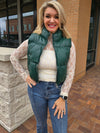 LEATHER PUFFER VEST