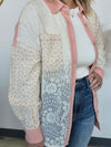 RIBBED KNIT AND LACE SHACKET