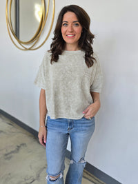 RIBBED SHORT SLEEVE TEE