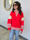 SOLID AND STRIPE KNIT TOP