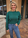 CROPPED LONG SLEEVE SWEATER