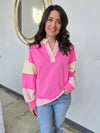 SOLID AND STRIPE KNIT TOP