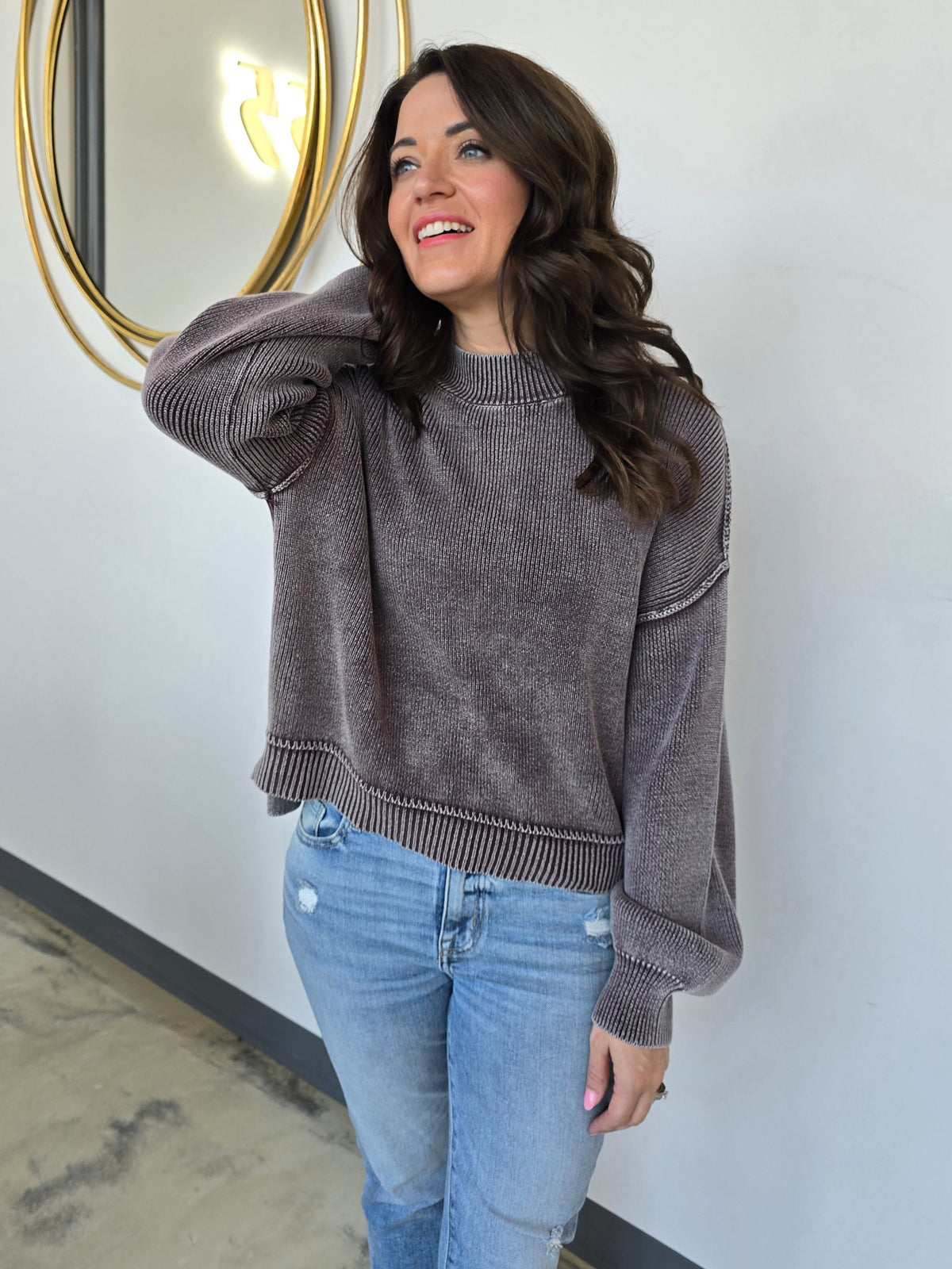 MOCK NECK SWEATER