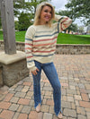 STRIPED CREW NECK SWEATER