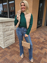 CROPPED LONG SLEEVE SWEATER