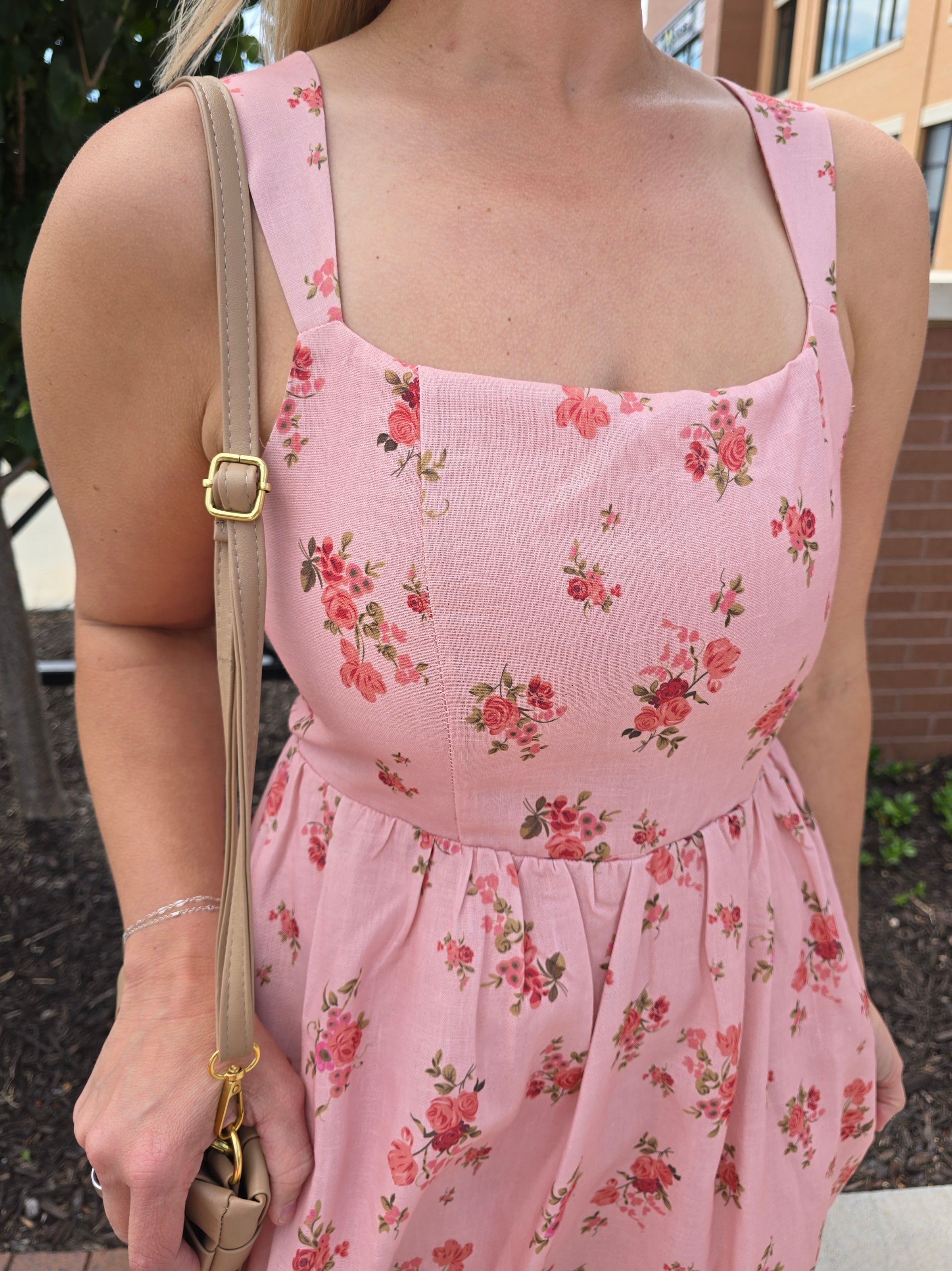 FLORAL PRINT MIDI DRESS