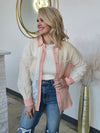 RIBBED KNIT AND LACE SHACKET