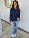 LONG SLEEVE RIBBED KNIT TOP