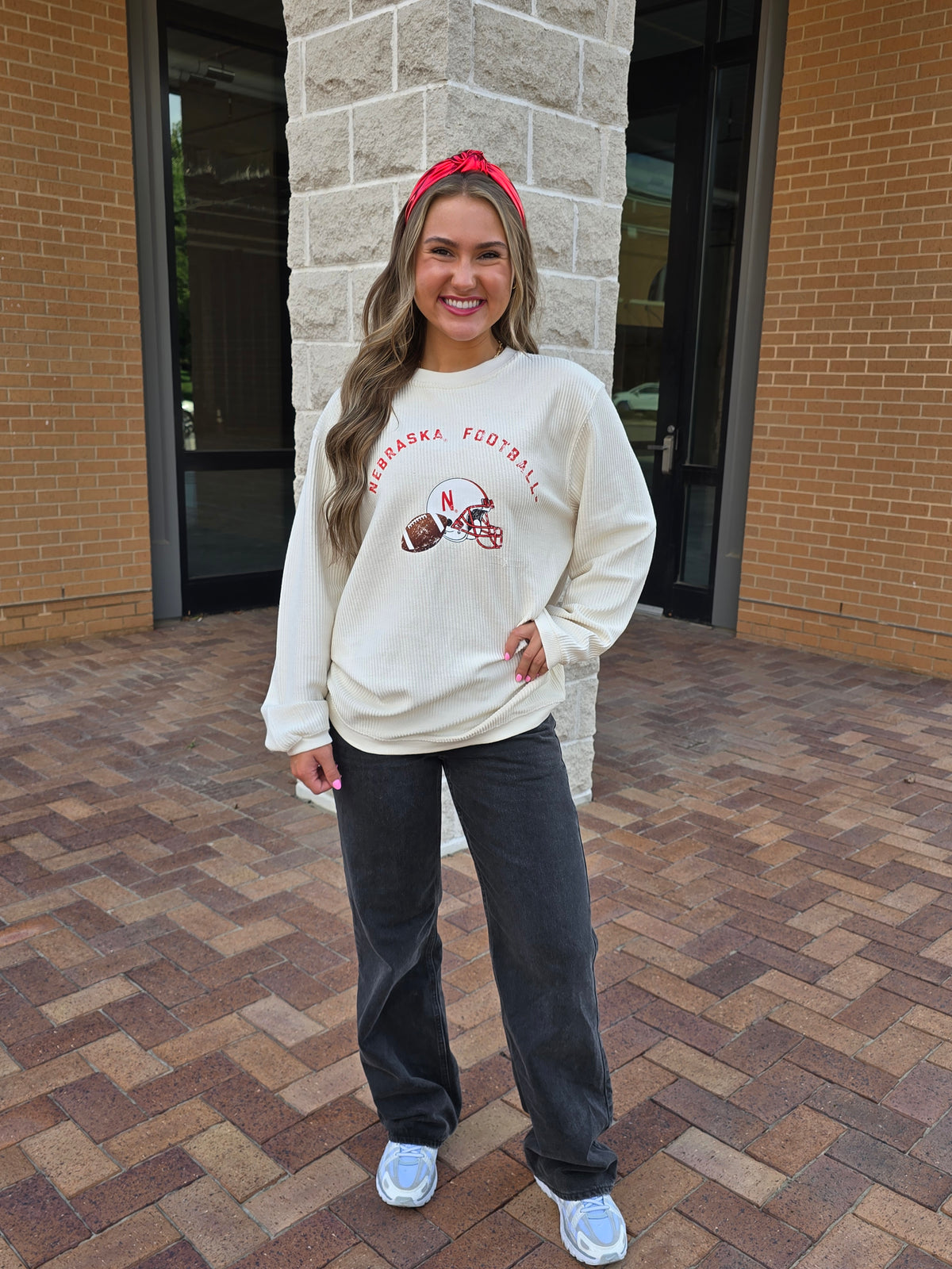 'NEBRASKA FOOTBALL' CORDED CREW