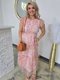 FLORAL TIERED MAXI DRESS