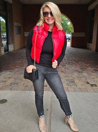 LEATHER PUFFER VEST