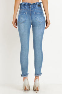 PAPER BAG SKINNY JEANS