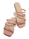 ROSE SNAKESKIN MULTI STRAP SANDAL