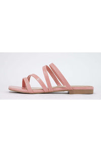 ROSE SNAKESKIN MULTI STRAP SANDAL