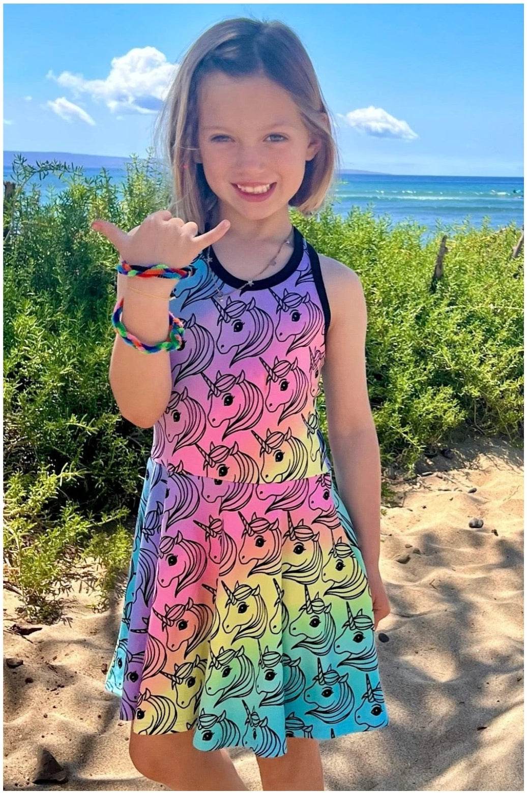 RAINBOW UNICORN TANK DRESS